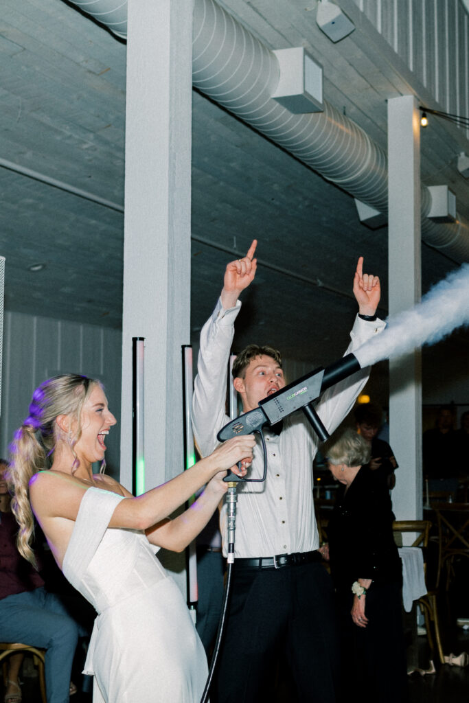 bride and groom on the dance floor 