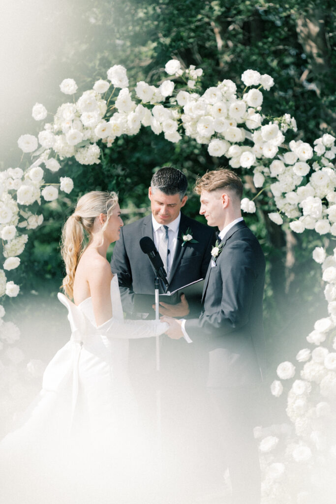 bride and groom at the ceremony 