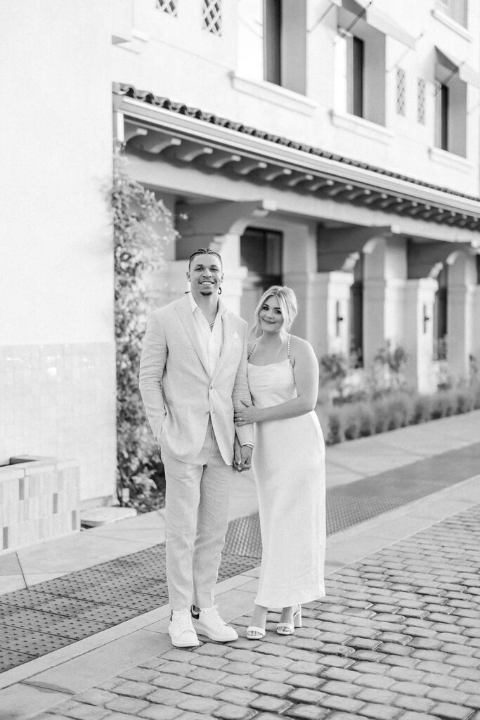 Lakyn and Christian Watson at The Cambria Hotel in Calabasas, California at their wedding rehearsal dinner