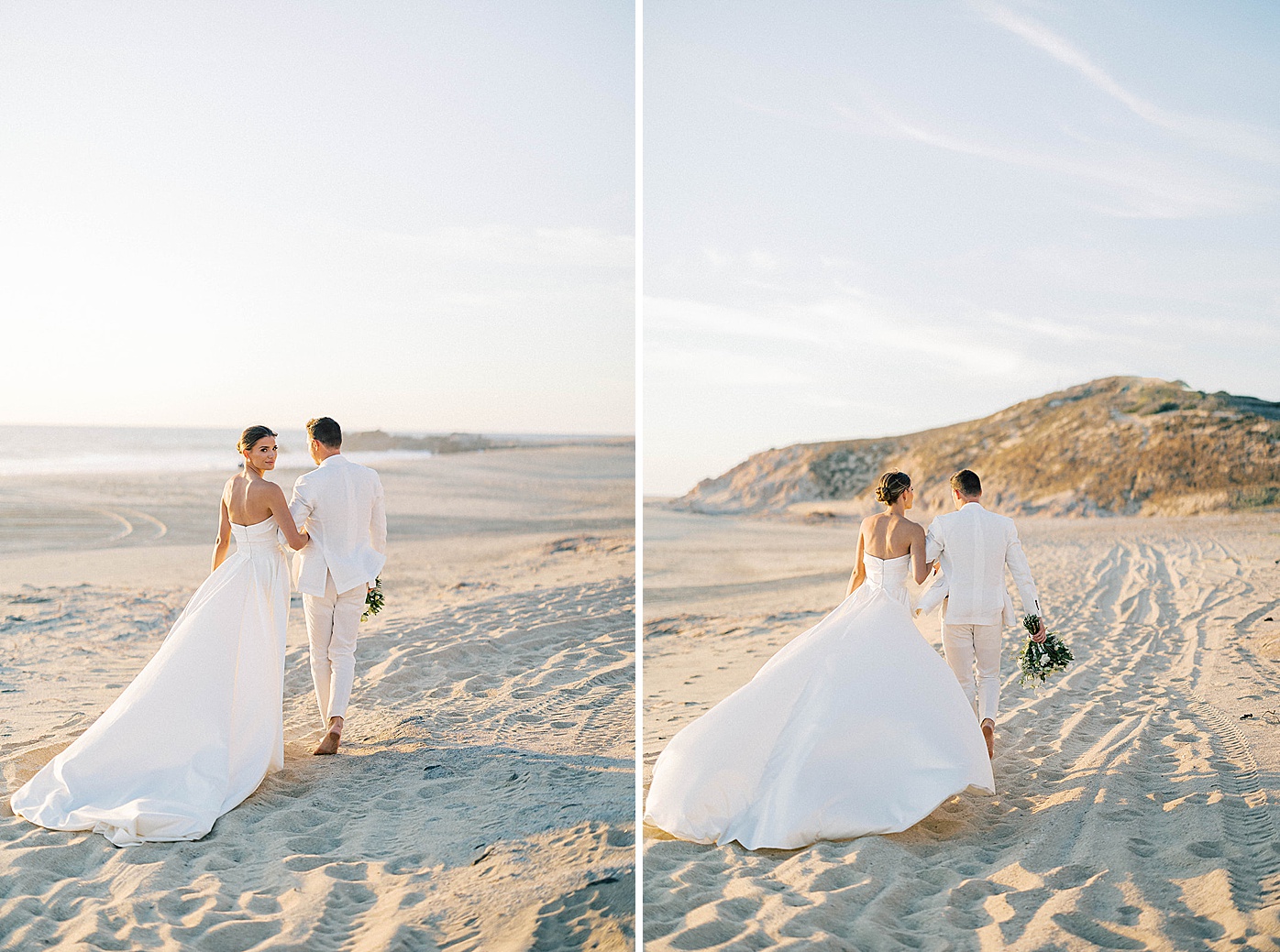 Bride & Groom on the beach in Cabo San Lucas for their wedding at Rancho Shibumi venue