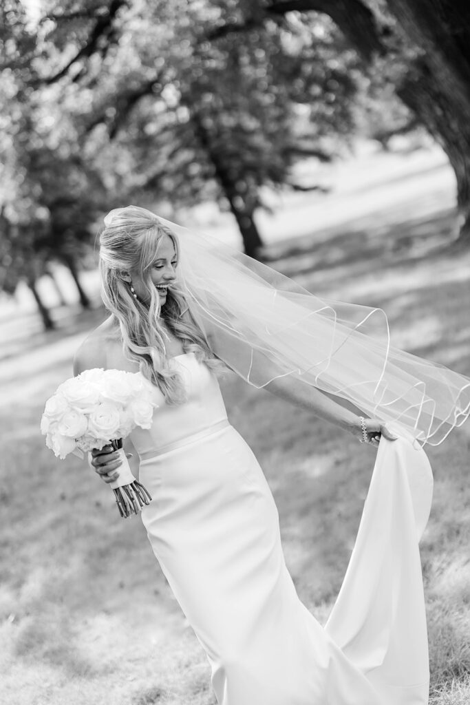 Bride and groom first look
