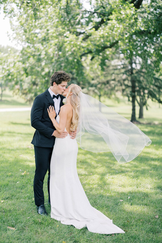 Bride and groom first look