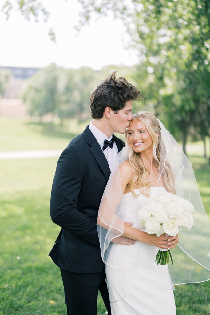 Bride and groom first look