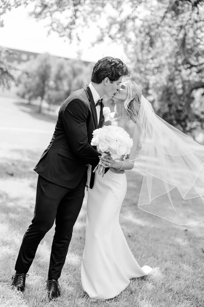Bride and groom first look