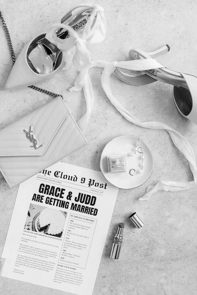 Wedding newspaper print