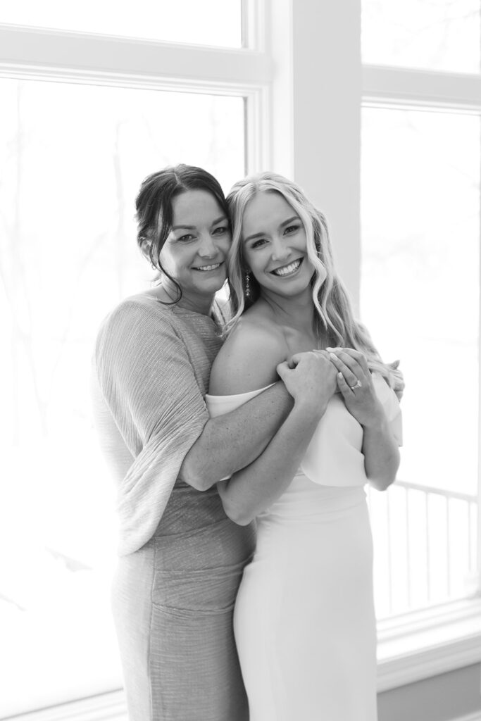 bride's getting ready for an intimate wedding