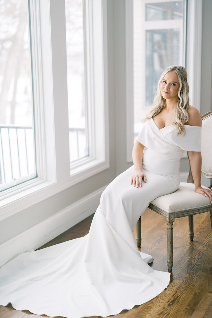 bride's getting ready for an intimate wedding