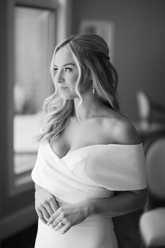 bridal portrait inside 