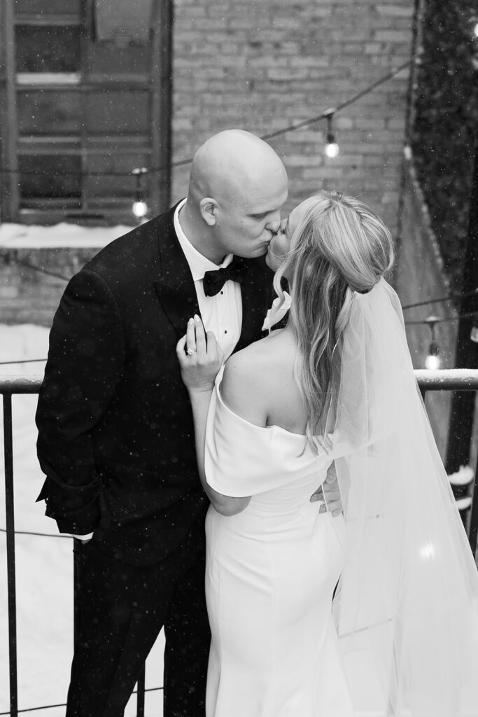 bride and groom outside portraits