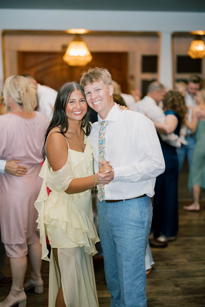 dancing at the reception, guests
