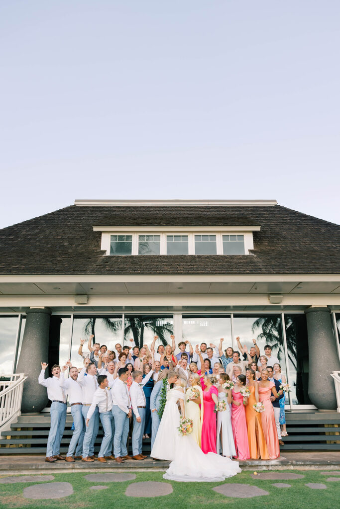 wedding party in hawaii