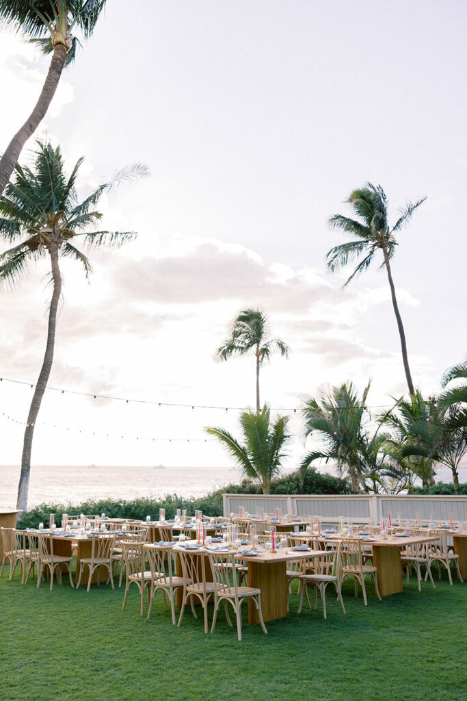 hawaii wedding reception on the beach 