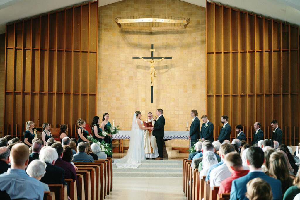 fargo wedding in a church