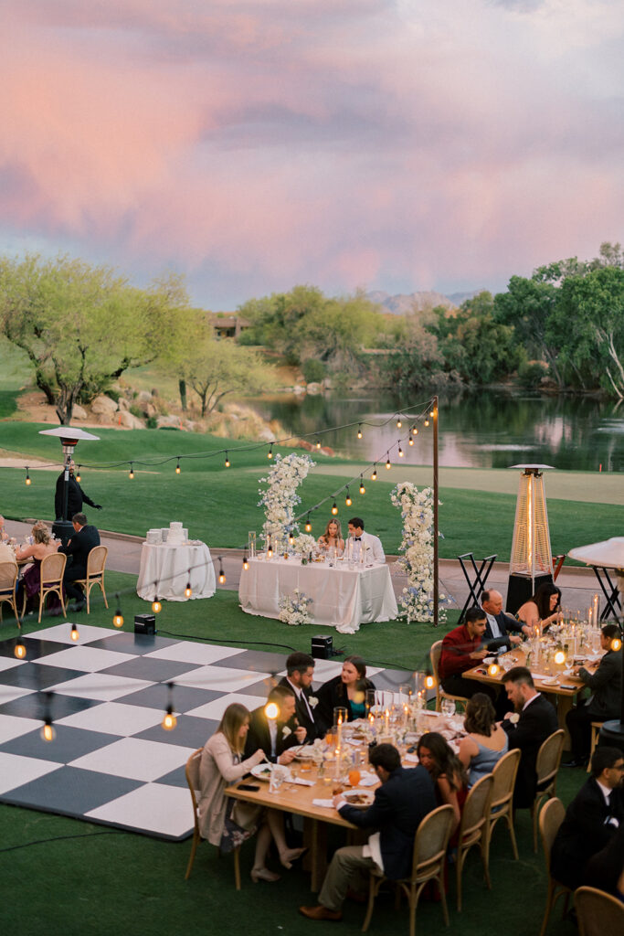 Scottsdale Wedding, sunset reception in the desert