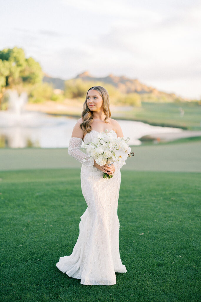 Scottsdale Wedding, bride portrait in the desert