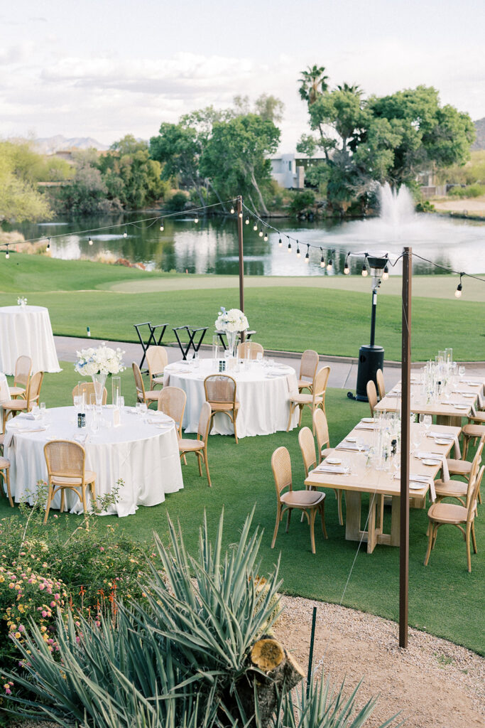Scottsdale Wedding, detail shot of reception in the desert