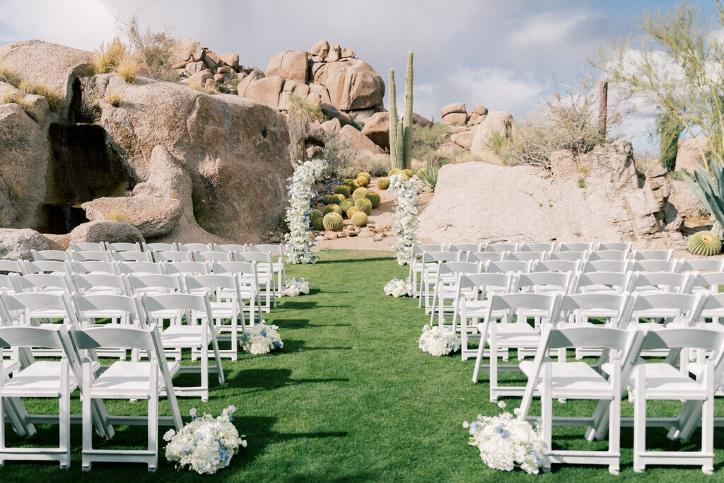 Scottsdale Wedding, detail shot of a desert ceremony 