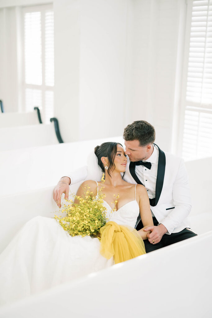 bride and groom portrait