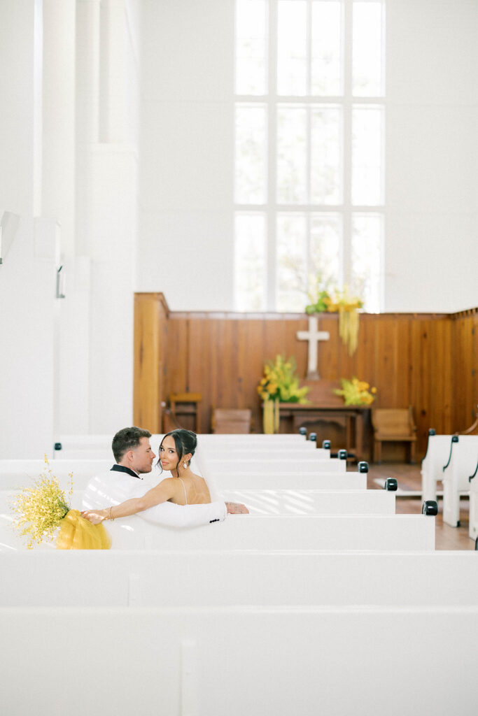 bride and groom portrait