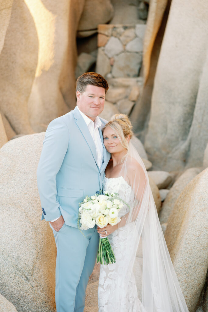 bride and groom cabo wedding