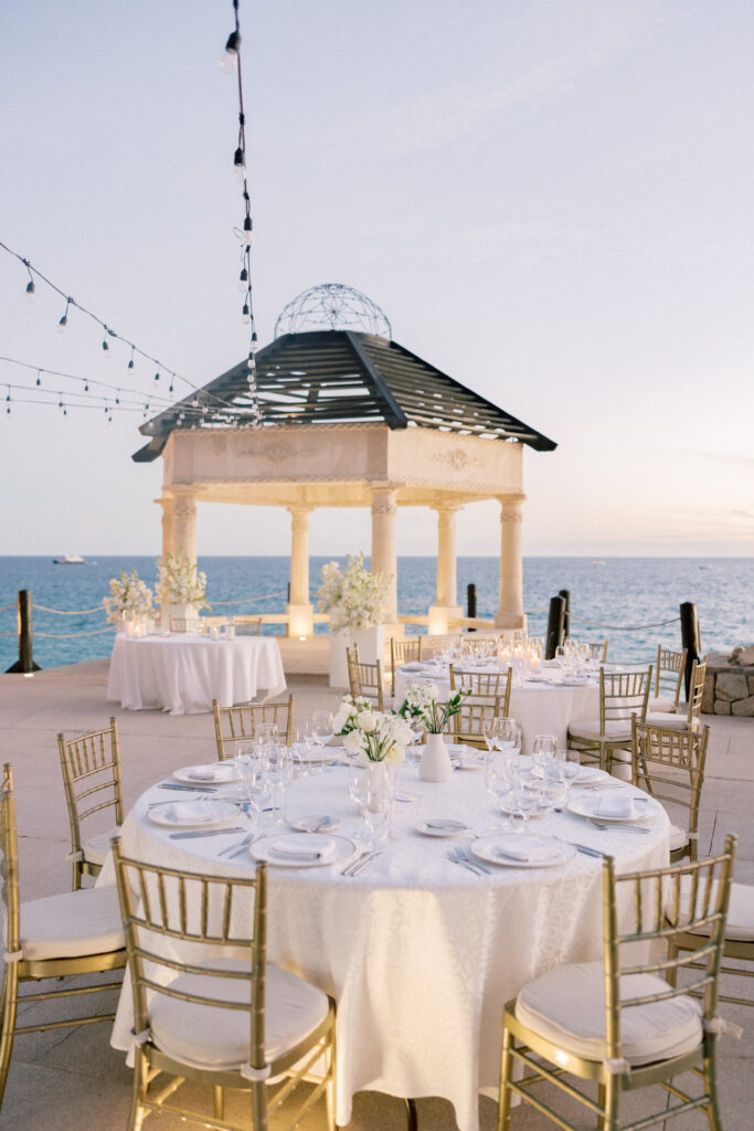 cabo wedding reception on the beach