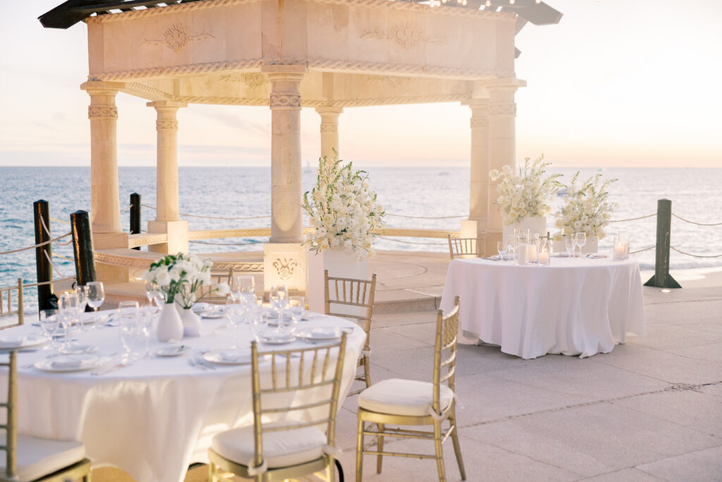 cabo wedding reception on the beach