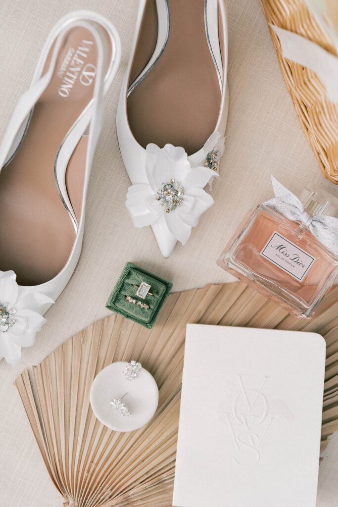 coastal wedding flat lay