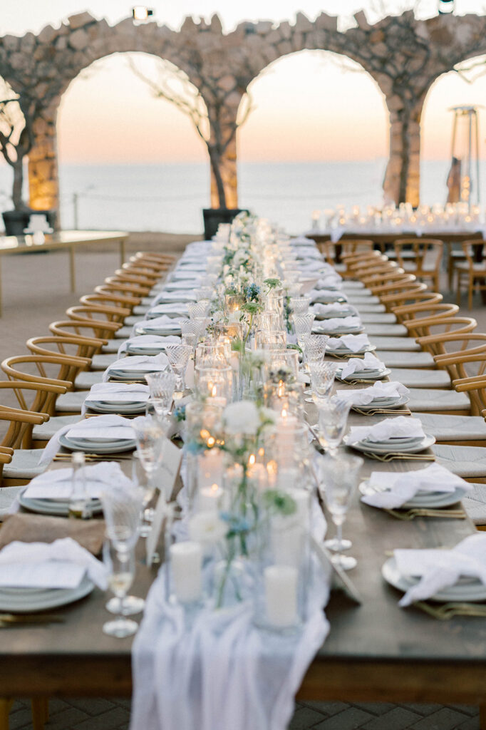 coastal wedding reception