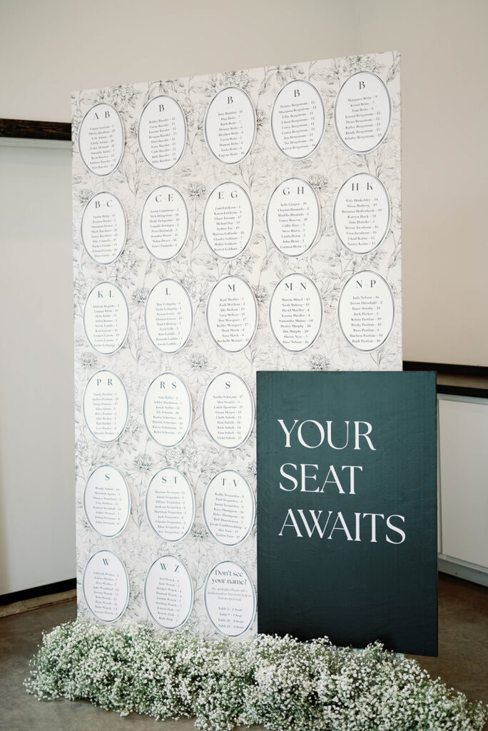 Wedding seating chart