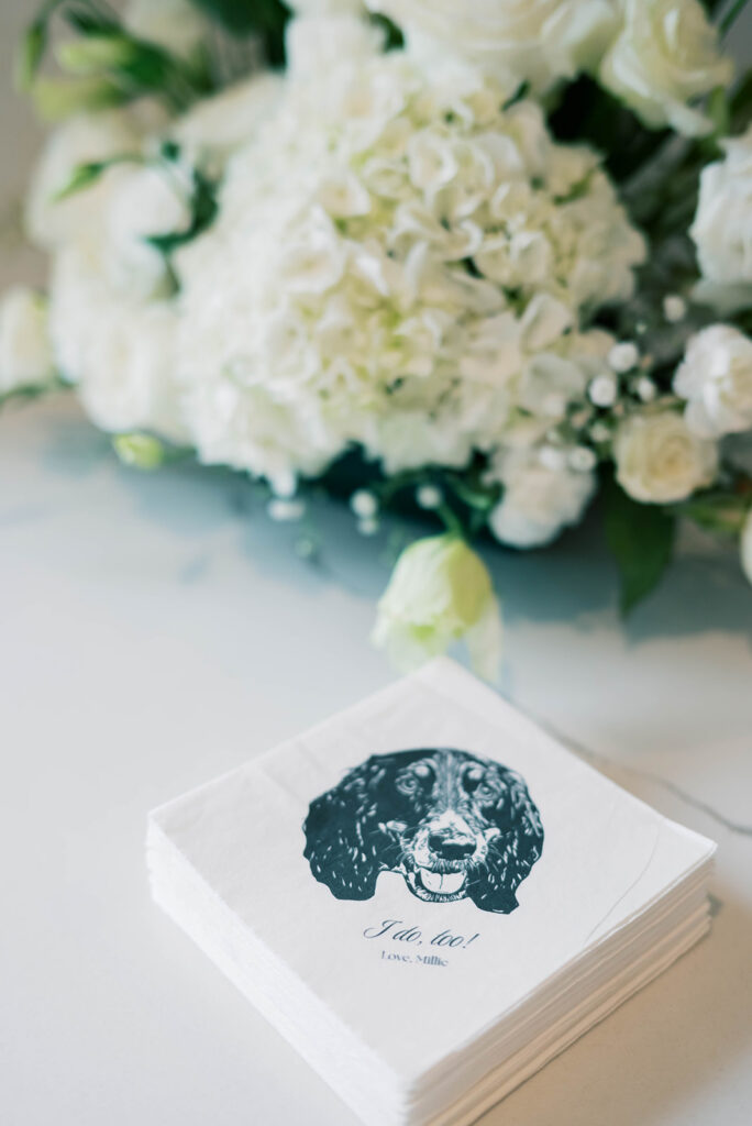 wedding napkin detail