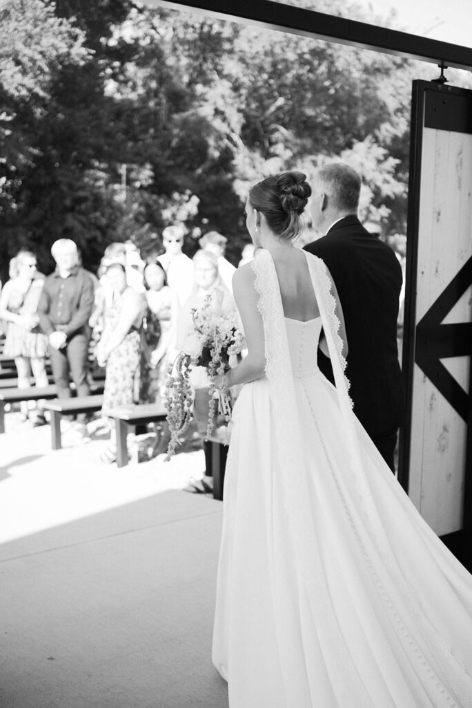 bride walking down the aisle