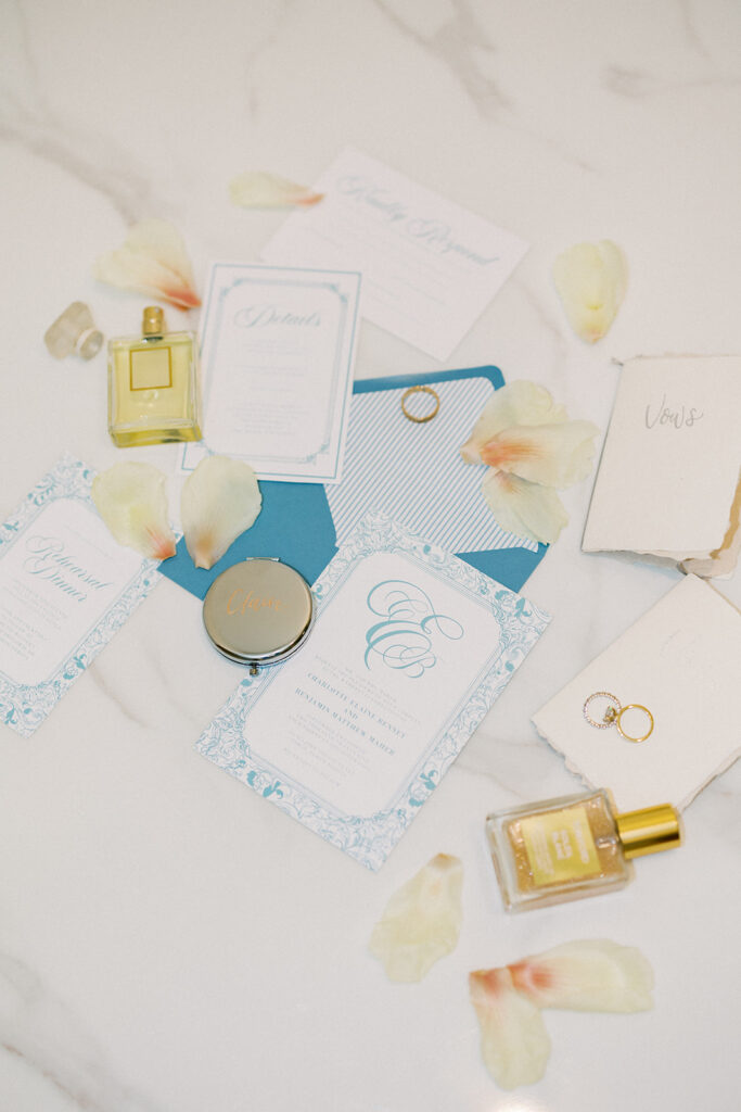 wedding flat lay