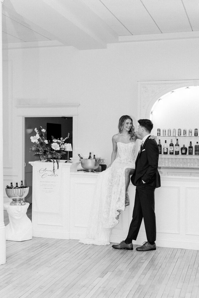 bride and groom portrait 