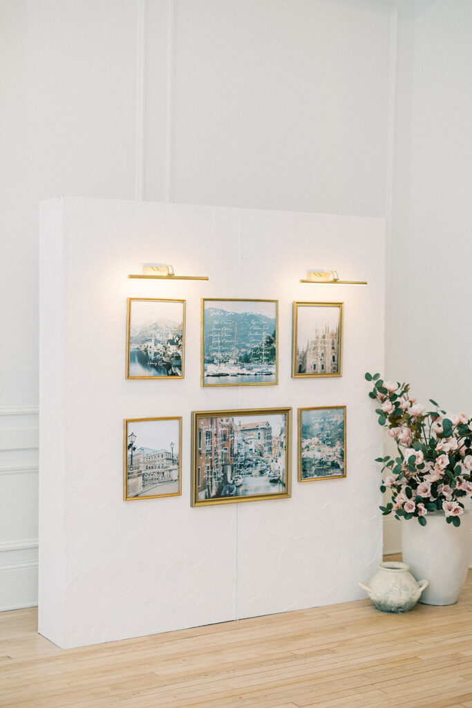 wedding welcome wall