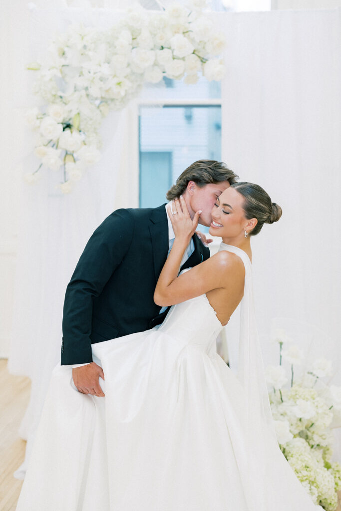 bride and groom portrait 