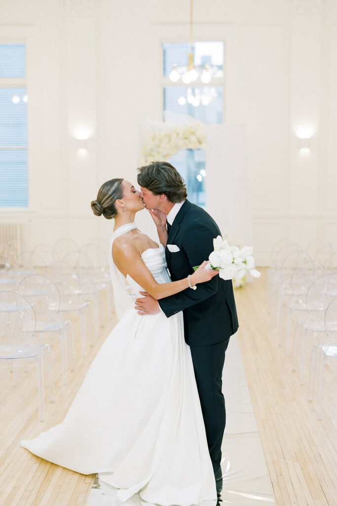 bride and groom portrait 