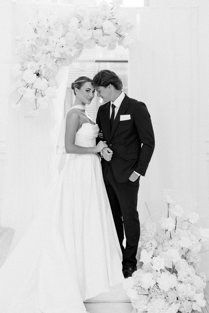 bride and groom portrait 