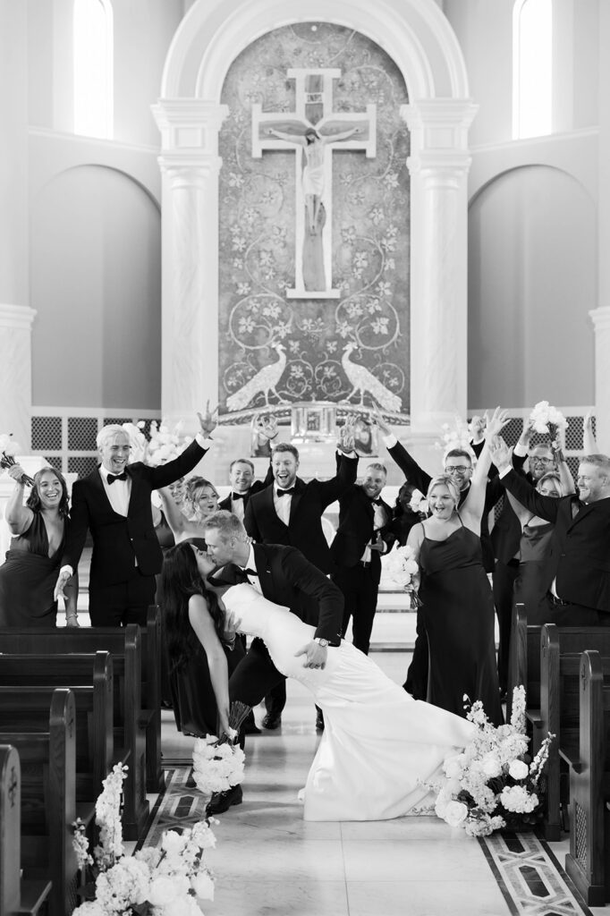 bride and groom ceremony exit 