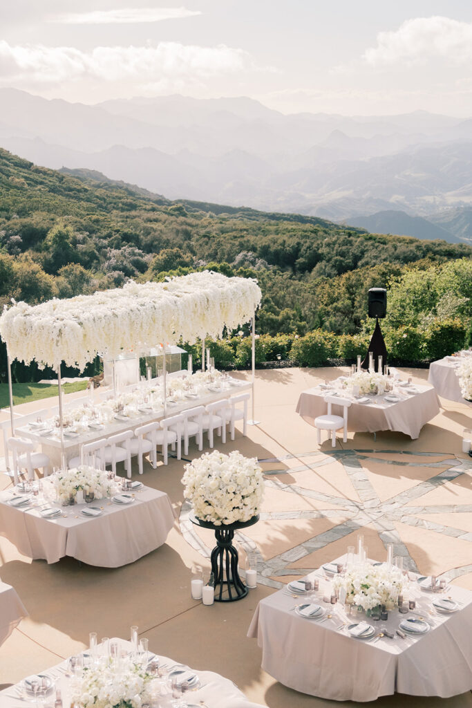 outdoor ceremony set up