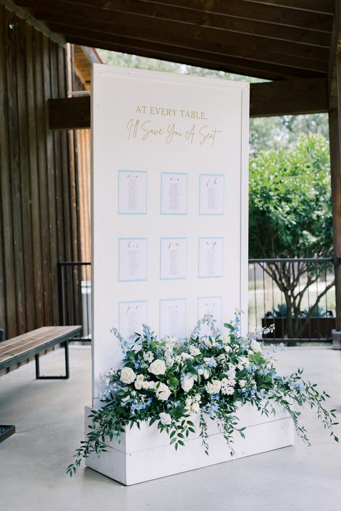 wedding seating chart