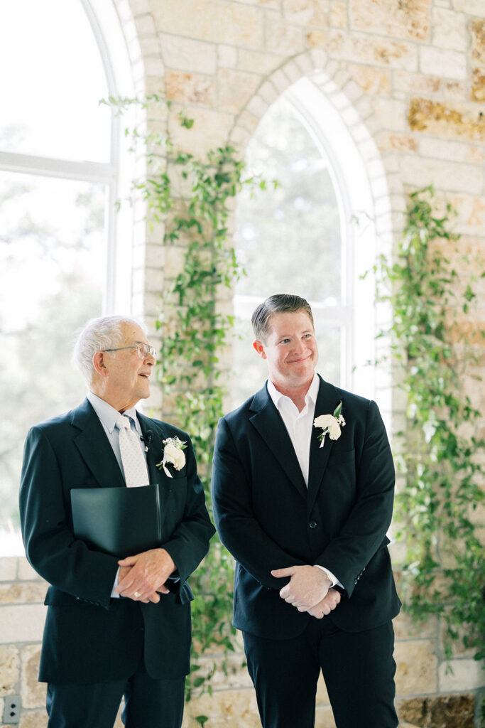 groom at the altar