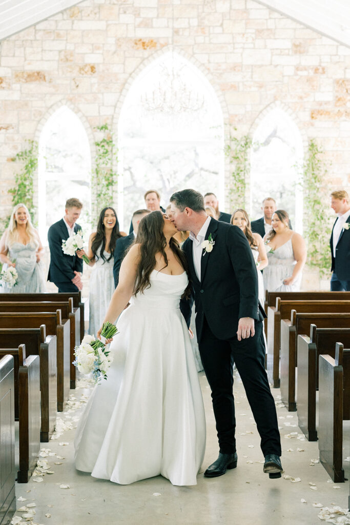bride and groom ceremony exit 