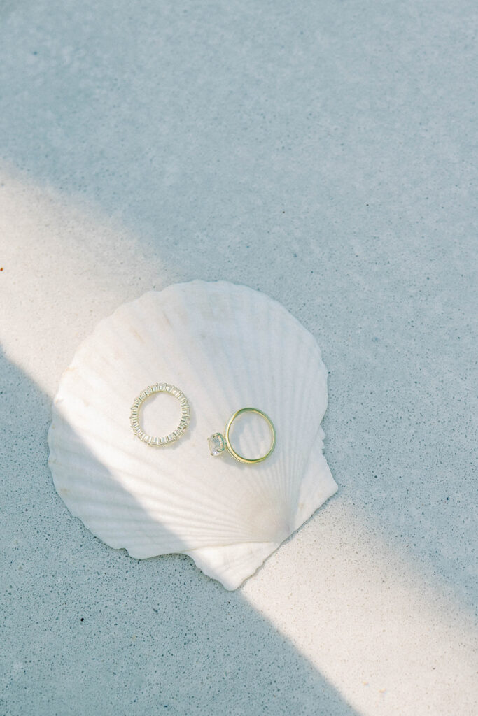 seashell rings detail shot