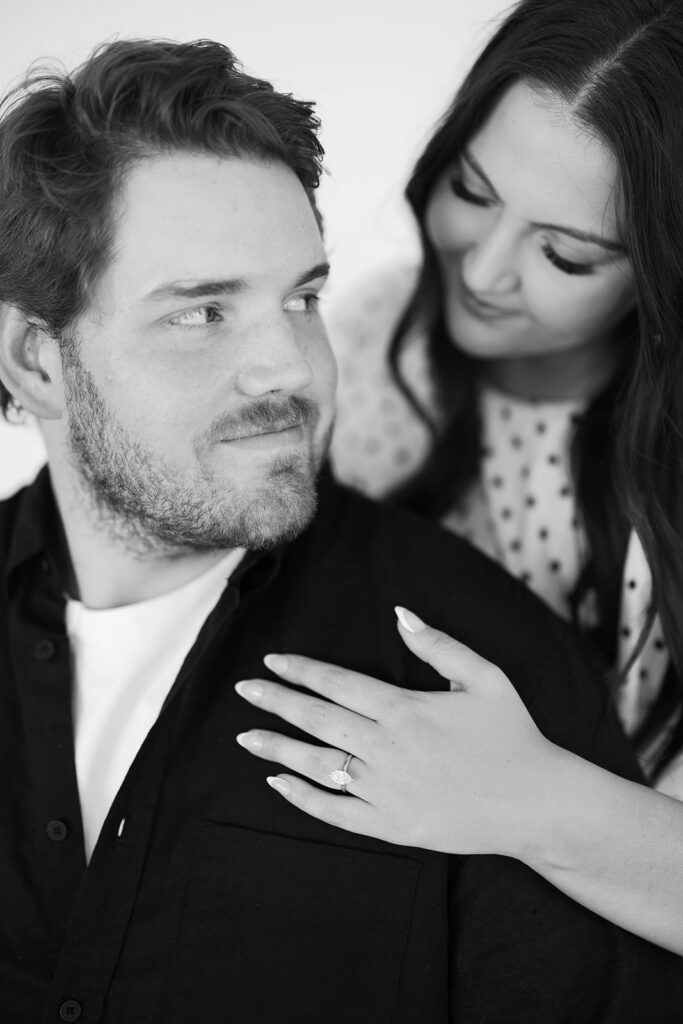 Studio B&W couple portraits