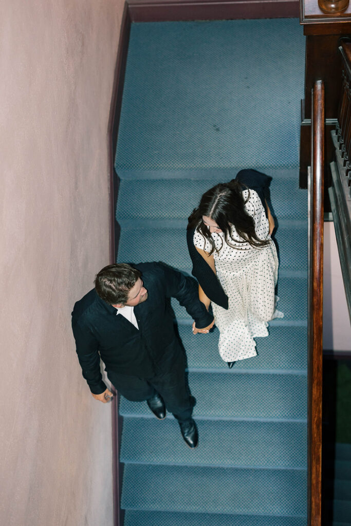 Couple portraits on stairs