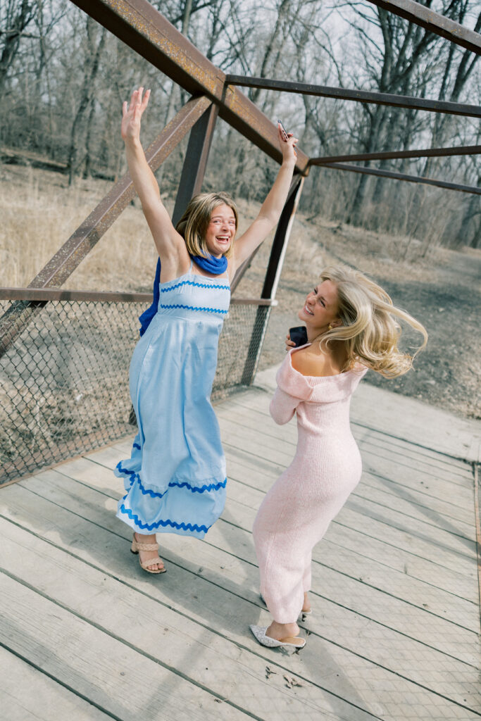 friends celebrating after proposal 