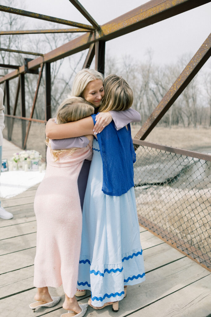 friends celebrating after proposal 