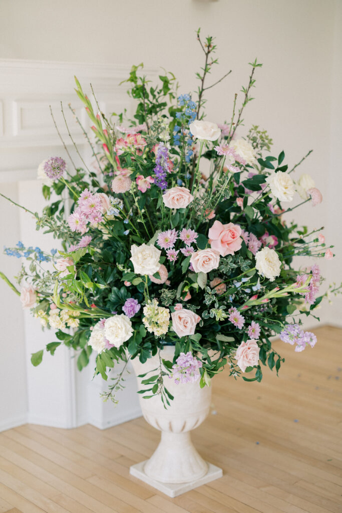 garden party florals in a vase