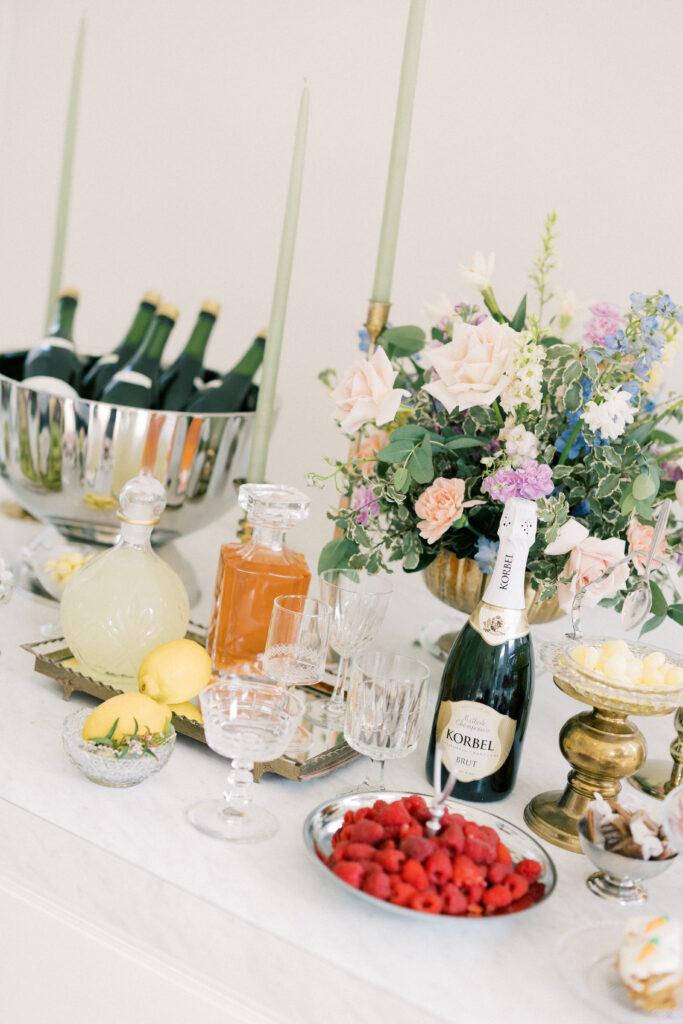 garden party snacks and drinks