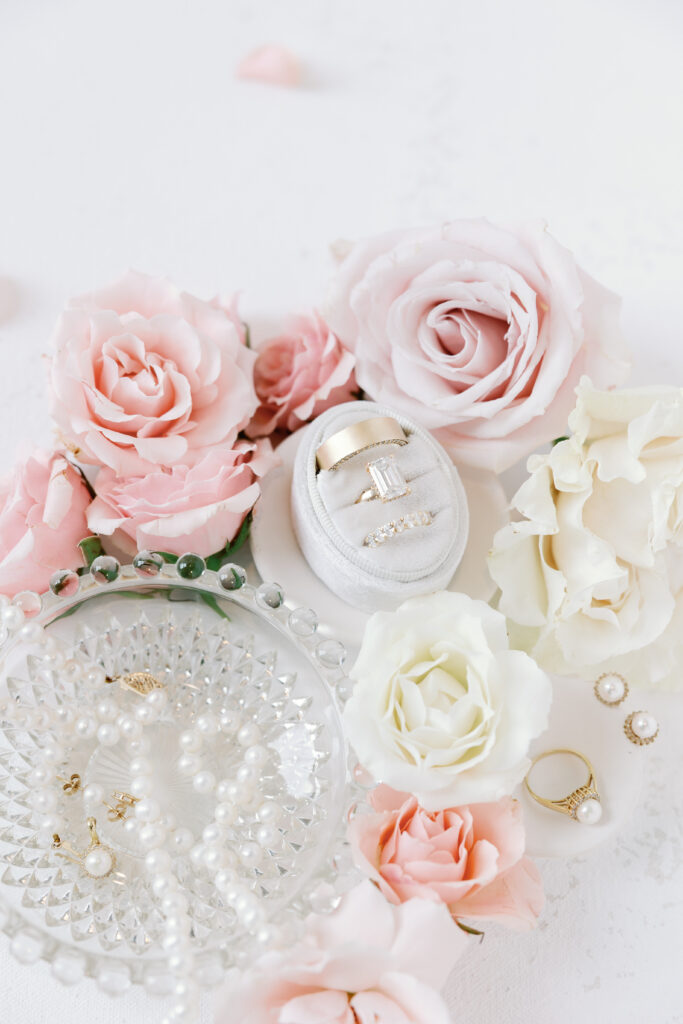 Pink wedding details